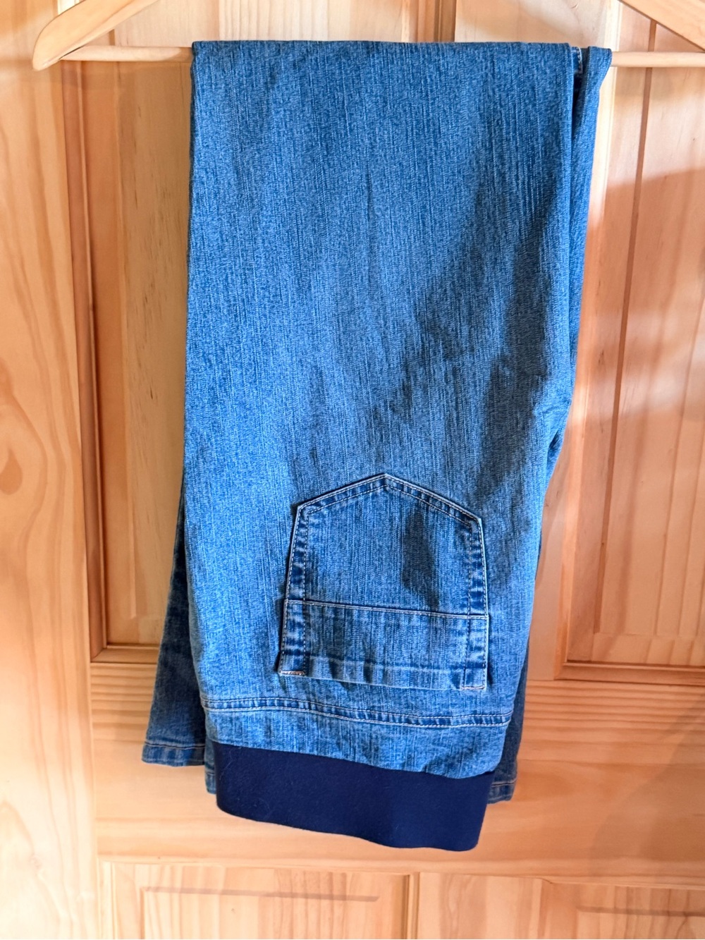 Women's maternity 12/14 large Blue Boot Cut Jeans - Classic Casual Fit